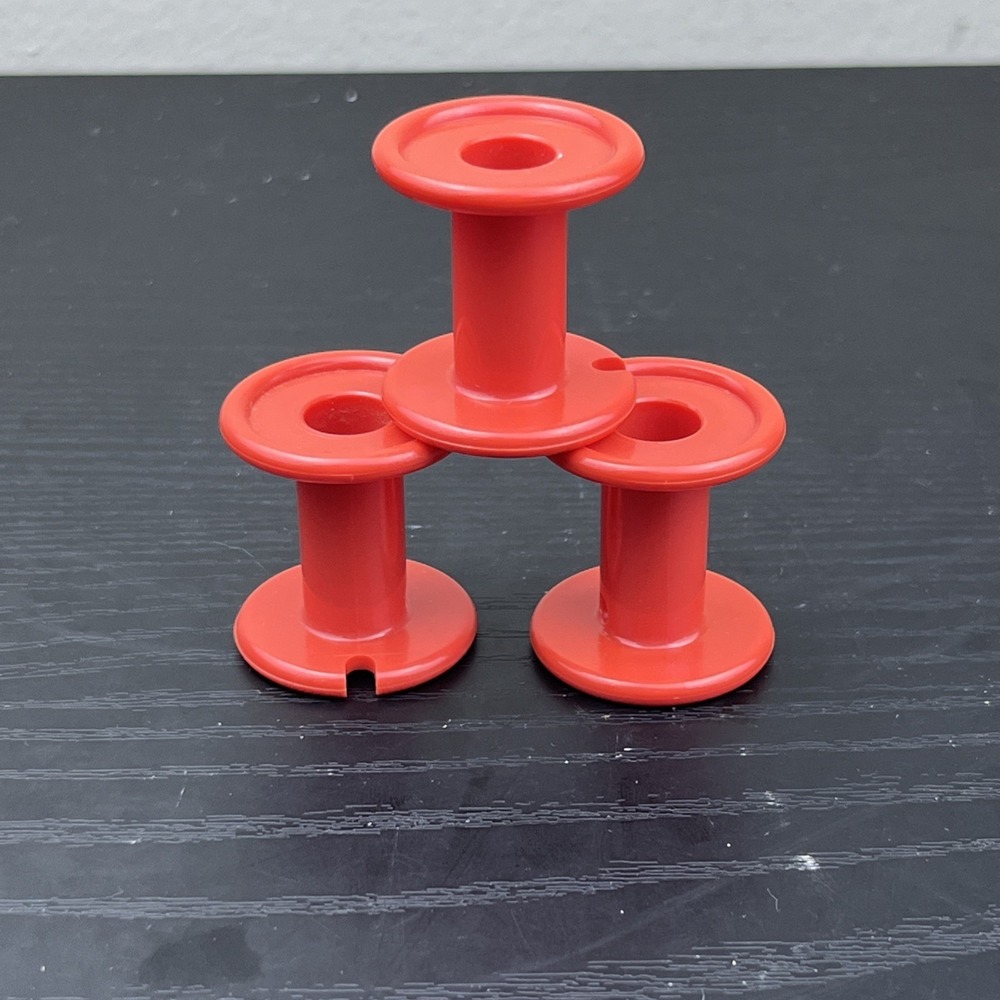 Playmobil Vintage Red Fire Truck Hose Reel Spools Lot of 3 Replacement Parts